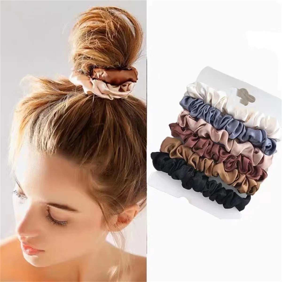 Satin Sleep Scrunchies (Set of 6)
