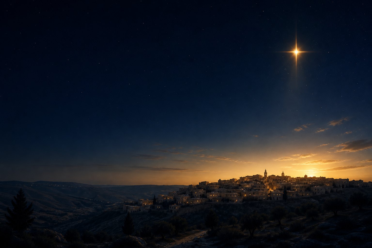 The first light over Bethlehem
